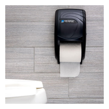 San Jamar® Duett Standard Bath Tissue Dispenser, Oceans, 7 1-2 X 7 X 12 3-4, Black Pearl freeshipping - TVN Wholesale